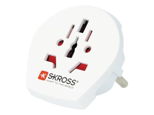 SKROSS reiseadapter, verden --> EUR, jordet