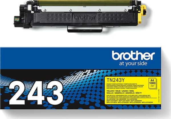 Brother TN243Y - Gul - original - tonerkassett - för Brother DCP-L3510, L3517, L3550, HL-L3210, L3230, L3270, MFC-L3710, L3730, L3750, L3770