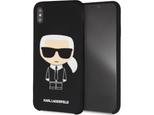 Karl Lagerfeld KLHCI65SLFKBK iPhone XsMax hardcase black Silicone Iconic