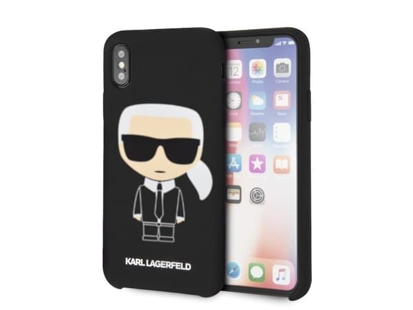 Karl Lagerfeld KLHCI65SLFKBK iPhone XsMax hardcase black Silicone Iconic