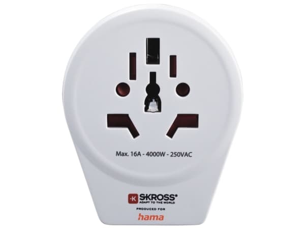 Hama World to Europe USB-reiseadapter, for 2- og 3-pinners enheter, 1x USB (00223475)