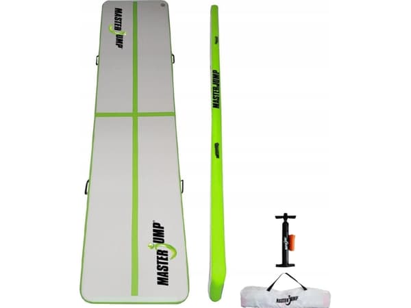 Master AirTrack Uppblåsbar Gymnastikmatta MASTER 400 x 100 x 10 cm Grå-Grön