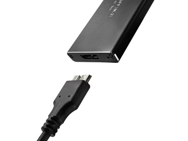 Qoltec Housing | M.2 SATA SSD-brønn | NGFF | USB 3.0