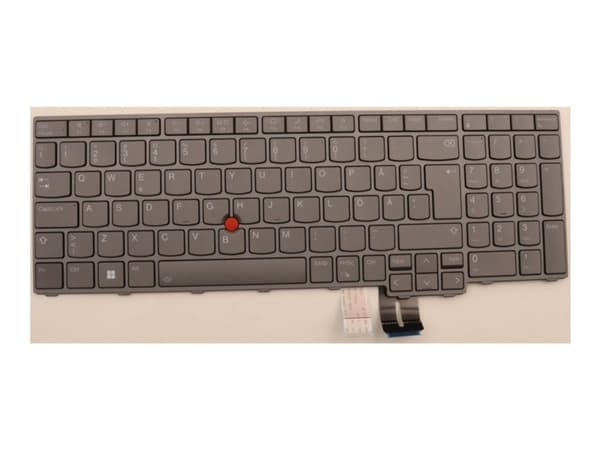 Lite-On - Erstatningstastatur for bærbar PC - med Trackpoint - bakbelysning - QWERTY - Svensk/finsk - grå - for ThinkPad P16 Gen 1 21D6, 21D7