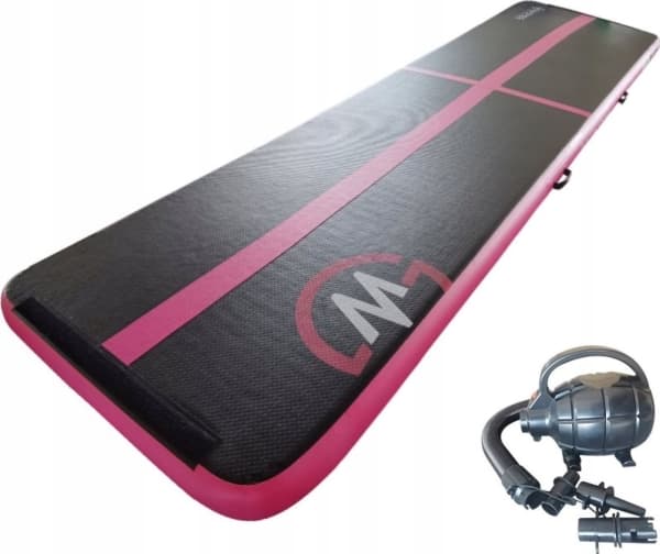 Master AirTrack Uppblåsbar Gymnastikmatta MASTER 500 x 100 x 10 cm Svart-Pink