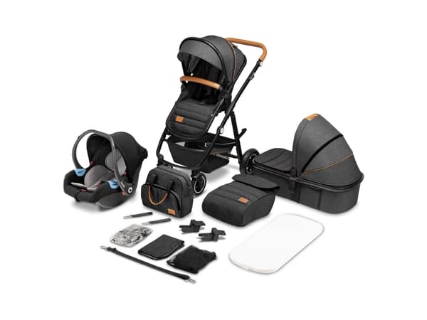 Lionelo Strollers - Kombivogn- Amber 3 i 1 grå grafit
