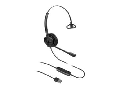 Fanvil HT301-U, Koblet med ledninger (ikke trådløs), Kontor/kundesenter, 20 - 20000 Hz, 73 g, Hodesett, Sort