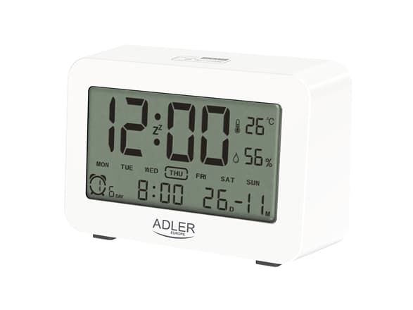 Adler AD 1196W Batteridrevet vekkerklokke
