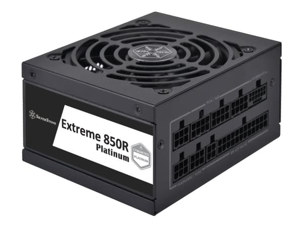 SilverStone Extreme 850R Platinum - Strømforsyning (intern) - SFX12V 4.0 - AC 180-264 V - 850 watt - aktiv PFC - svart Sort
