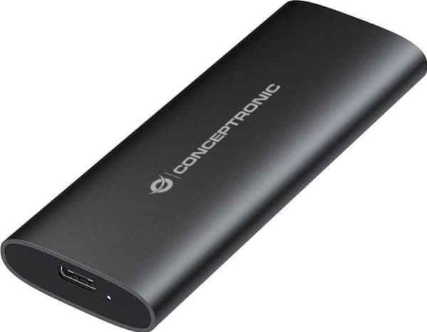 Conceptronic StreamVault DANTE04B, SSD-kabinett, M.2, M.2, 10 Gbit/s, USB-tilkobling, Sort