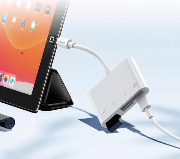 Lightning to USB OTG Adapter Joyroom S-H142 SD-kortinlukija, Micro SD (Valkoinen)