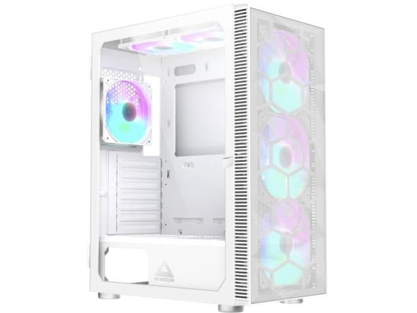 Montech - - sidepanel med vindu - USB/lyd Hvit