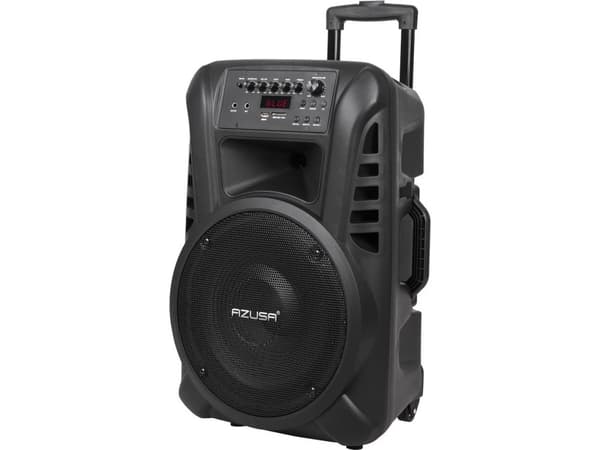 Azusa aktiv högtalare (med 2 trådlösa mikrofoner, SD, Bluetooth, USB) 12" 40W