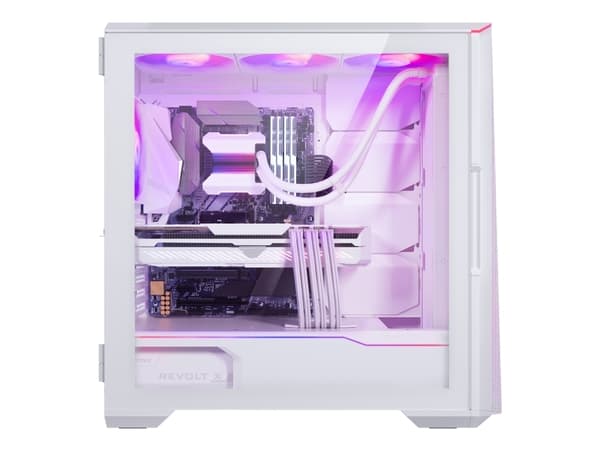 Phanteks Eclipse G500A DRGB - Mid tower - ATX - sidepanel med vindu (herdet glass) - ingen strømforsyning (ATX) - hvit - USB/lyd