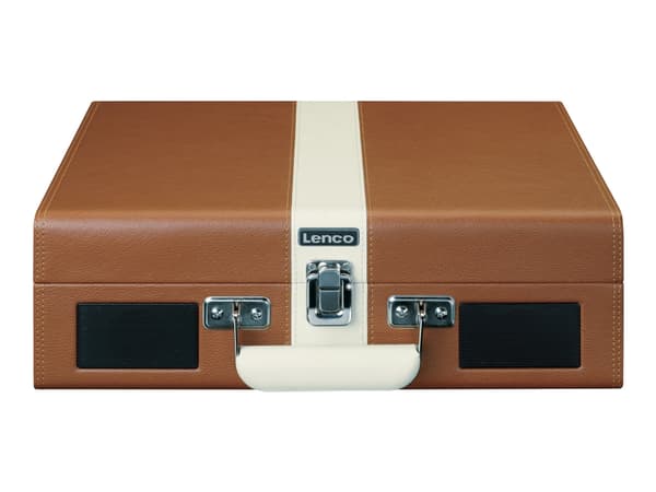 Lenco Classic Phono TT-120 - Dreieskive - bærbar - 2 x 2 watt - hvit, brun