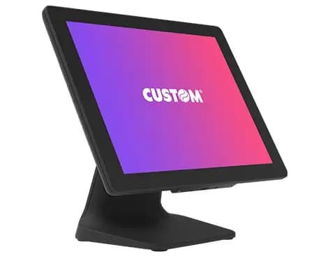 Custom - Myyntipiste (POS) - 1 x Celeron - RAM 8 GB - SSD - HD Graphics 510 - GigE - näyttö: LED 15" 1024 x 768 (XGA) - musta