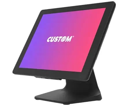 Custom - Myyntipiste (POS) - 1 x Celeron - RAM 8 GB - SSD - HD Graphics 510 - GigE - näyttö: LED 15" 1024 x 768 (XGA) - musta
