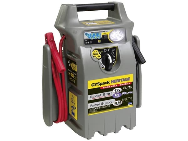 GYS hurtigstartsystem Gyspack Heritage 025844 startstartstrøm (12 V) = 450 A spenningsomformer 230 V, omvendt polaritet og elektronikkbeskyttelse (02