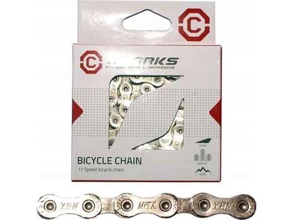 Clarks CLARKS C12 Kjedering, 12-trinns, 126 ledd, kompatibel med SRAM NX Eagle-gruppesett, klips, standard, vei/MTB, sølv