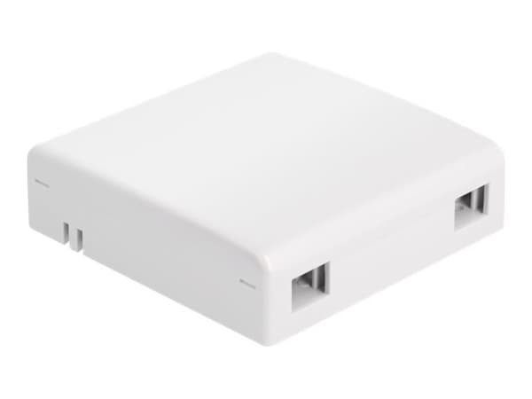Delock - Fiberoptisk koblingsboks - veggmonterbar - hvit