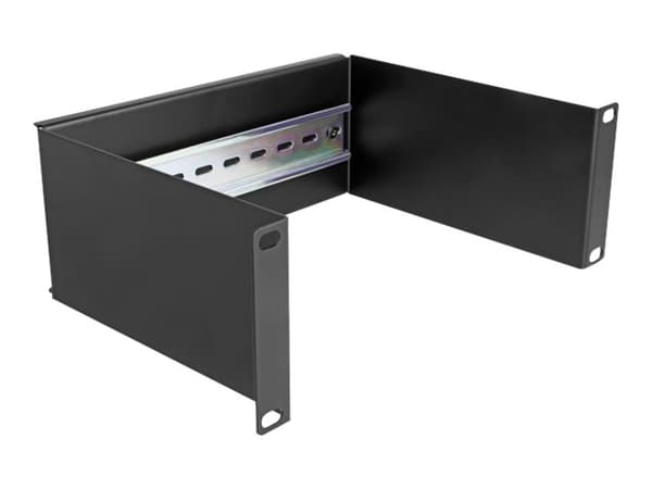 Delock - DIN-skinnepanel - rackmonterbar - svart - 2U - 10"