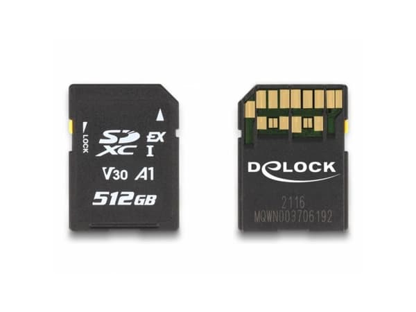 Delock - Flashminnekort - 512 GB - Video Class V30 / UHS-I U3 - SD