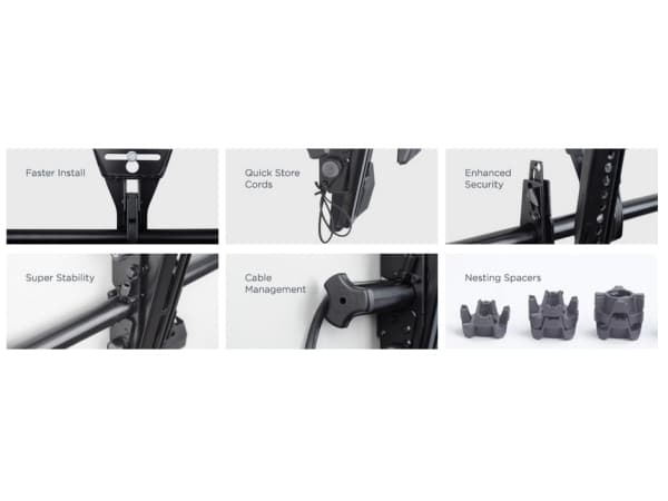 Chief Fusion Medium Tilt TV Wall Mount - For Displays 32-65" - Black - Monteringssett (tippeveggmontering, 2 grensesnittsbøyler) - for flatpanel - sv