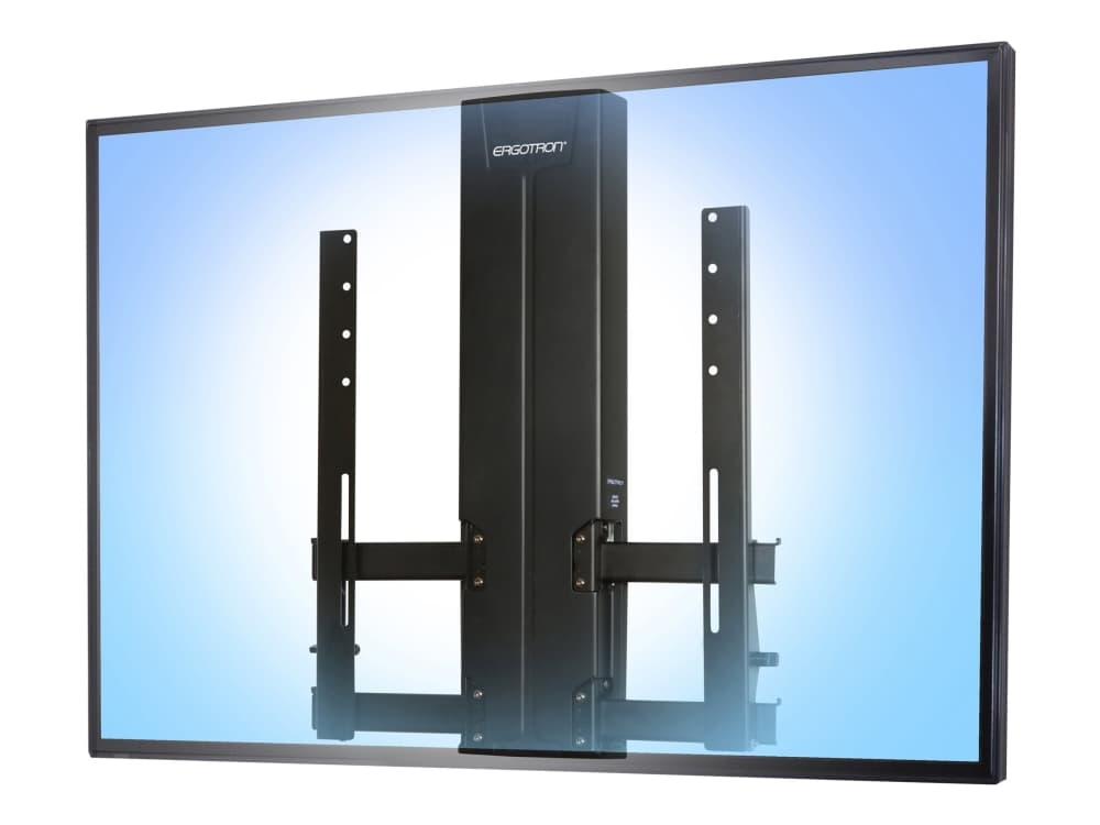 Ergotron - Monteringssats (2 lutande konsoler, monteringsmall, lyftmobil med låg profil, kabelhanteringsmaskinvara) - glidande - för LCD-display - sl