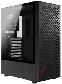 XPG VALOR AIR - Mid tower - ATX - genomskinlig sidopanel (härdat glas) - ingen strömförsörjning - svart - USB/Audio/Mic