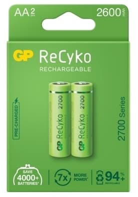 GP GP 2 X AKUMULATORKI AA / R6 GP RECYKO 2700 SERIES NI-MH 2600MAH 270AAHCE-5EB2