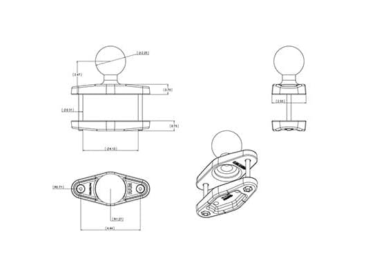 RAM RAM-D-247U-4 - Monteringsbase