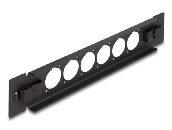 DeLOCK 66899, Patch panel, Musta, Metalli, 1U, Kiina, 25,4 cm (10")