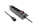 Miniatyrbilde 1 av 3: InLine 16421K, Vekslet, 1U, Enkelfaset, Aluminium, Plast, Sort, 3 AC-utganger