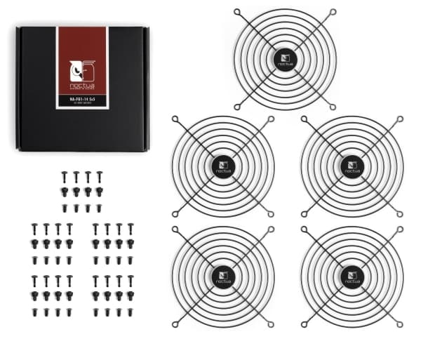 Noctua NA-FG1-14 SX5, Viftegrill, Stål, 14 cm, 124,5 x 124,5 mm, 5 stykker, Boks