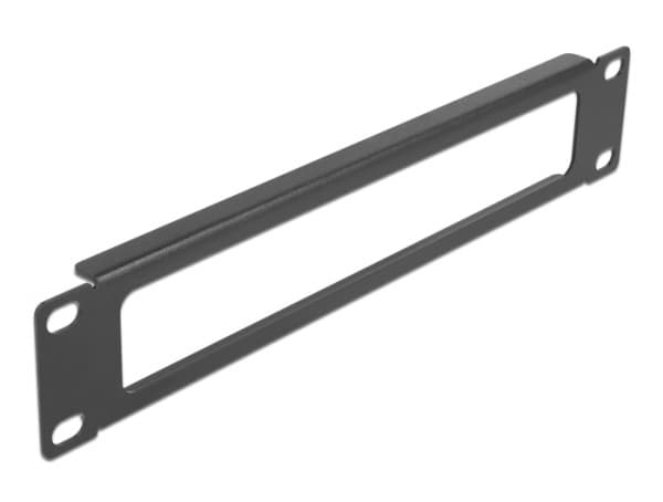 Delock - Rackpanel - with opening - svart - 1U - 10"
