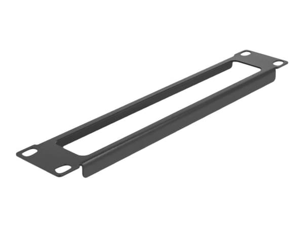 Delock - Rackpanel - with opening - svart - 1U - 10"