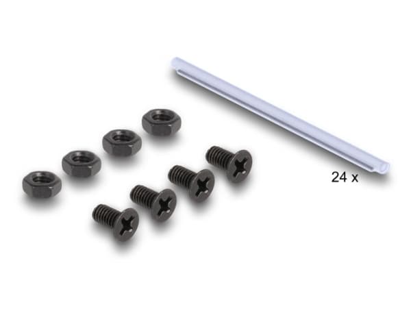 Delock - Fiberoptisk skarvorganisatör - 24 fibers - grå, vit