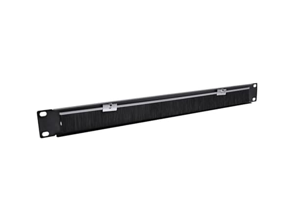 InLine 19111D, Børstepanel, Sort, SPCC, Stål, 1U, 48,3 cm (19"), 1,2 mm
