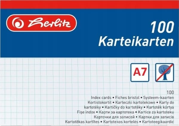 Herlitz 10621431, Valkoinen, Neliöpaperi, 170 g/m², 100 kpl