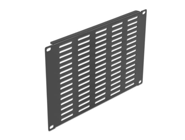 Delock - Monteringsplatta för ventilation (horisontell) - rackmontering - svart - 4U - 10"
