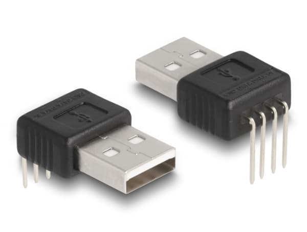 Delock - USB-adapter - USB (hane) rak till 4 stift vinklad - USB 2.0 - 5 V - 500 mA
