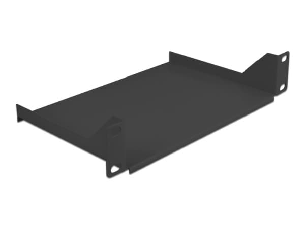 Delock - Hylla för rack - svart - 1U - 10"