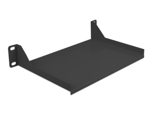 Delock - Hylla för rack - svart - 1U - 10"