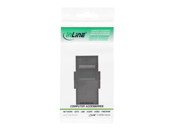 InLine 76201P, Litteä, Musta, USB A, USB A, Naaras, Naarasliitin, Naarasliitin