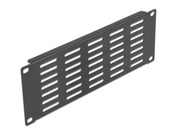 Delock - Montering for ventilasjonsplate (horisontal) - rackmonterbar - svart - 2U - 10"
