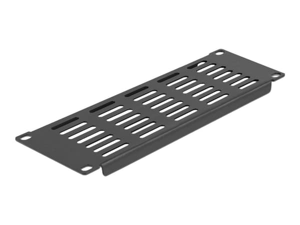 Delock - Montering for ventilasjonsplate (horisontal) - rackmonterbar - svart - 2U - 10"