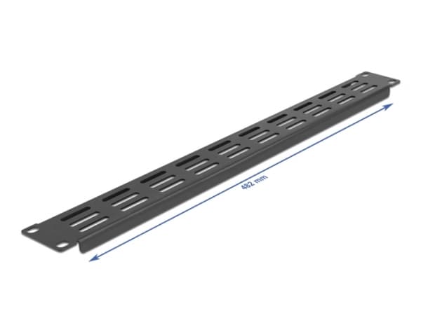Delock - Rackpanel - svart - 1U - 19"
