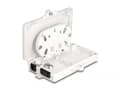 Miniatyrbild 4 av 5: Delock - Fiberoptikdistribueringsbox - IP65, lockable - väggmontering - inomhus, utomhus - vit - 2 portar