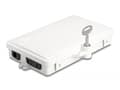 Miniatyrbild 5 av 5: Delock - Fiberoptikdistribueringsbox - IP65, lockable - väggmontering - inomhus, utomhus - vit - 2 portar