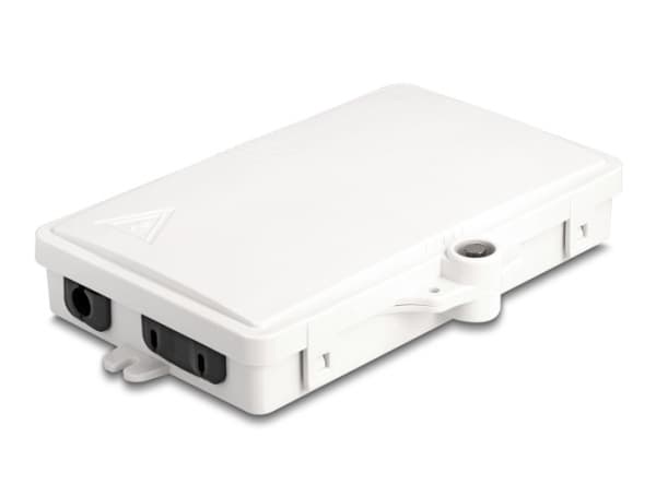 Delock - Fiberoptikdistribueringsbox - IP65, lockable - väggmontering - inomhus, utomhus - vit - 2 portar